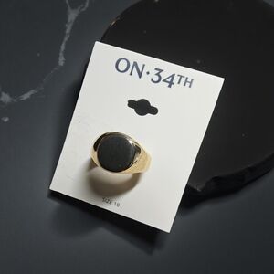 NWT ON 34TH Goldtone Men's Ring size 10